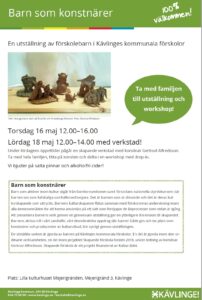 En utställning av förskolebarn i Kävlinges kommunala förskolor